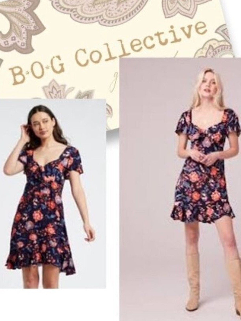 NWT $148 BOHO GYPSIE, B.O.G. Floral Dress